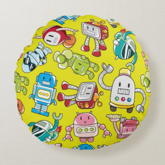 seamless robot pattern ラウンドクッション