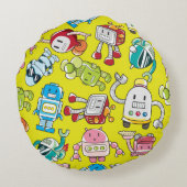 seamless robot pattern ラウンドクッション (裏面)