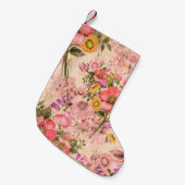 Seamless rococo pattern bouquets. Beautiful bouque スモールクリスマスストッキング (正面 (吊り時))