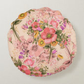 Seamless rococo pattern bouquets. Beautiful bouque ラウンドクッション (裏面)