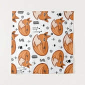 Seamless scandinavian pattern. kids background wit タペストリー (正面(横))