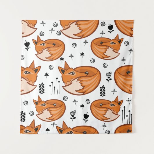Seamless scandinavian pattern. kids background wit タペストリー (正面)
