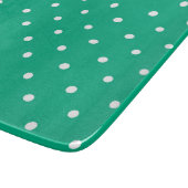 Seamless solid teal polka dot pattern カッティングボード (角)