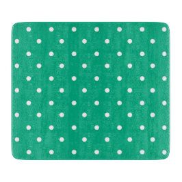 Seamless solid teal polka dot pattern カッティングボード