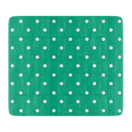 Seamless solid teal polka dot pattern カッティングボード (正面)