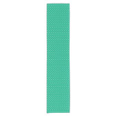 Seamless solid teal polka dot pattern ショートテーブルランナー (正面)