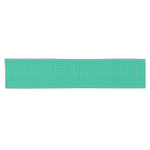 Seamless solid teal polka dot pattern ショートテーブルランナー (横)