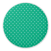 Seamless solid teal polka dot pattern セラミックノブ (正面)