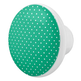 Seamless solid teal polka dot pattern セラミックノブ