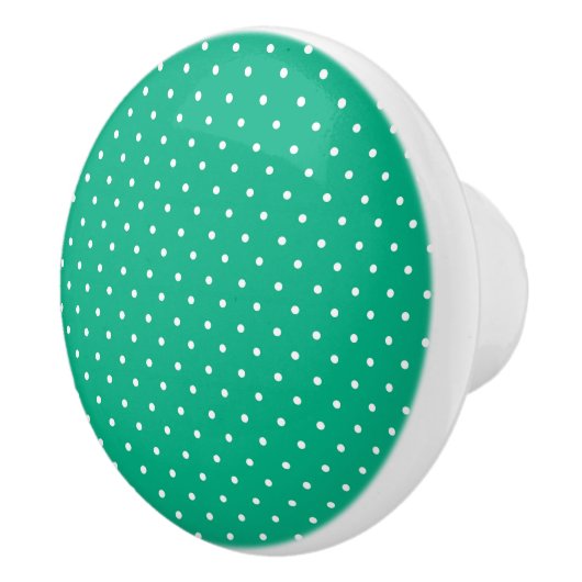 Seamless solid teal polka dot pattern セラミックノブ (右)
