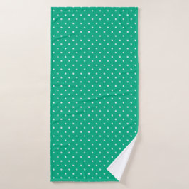 Seamless solid teal polka dot pattern バスタオルセット