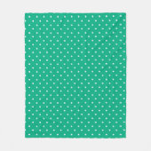 Seamless solid teal polka dot pattern フリースブランケット (正面)