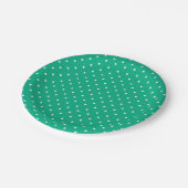 Seamless solid teal polka dot pattern ペーパープレート (アングル)