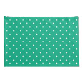 Seamless solid teal polka dot pattern 枕カバー (裏面-右)