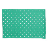 Seamless solid teal polka dot pattern 枕カバー (正面左)