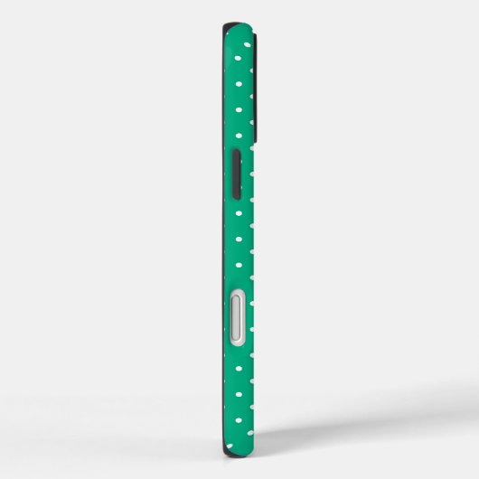 Seamless solid teal polka dot pattern Case-Mate iPhoneケース (裏面 / 右)