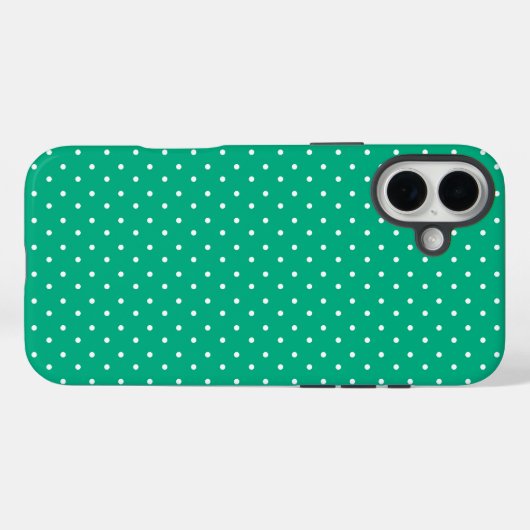 Seamless solid teal polka dot pattern Case-Mate iPhoneケース (裏面 (横))