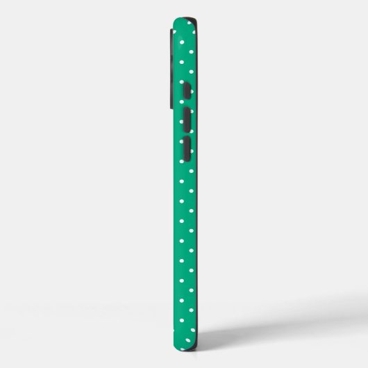 Seamless solid teal polka dot pattern Case-Mate iPhoneケース (裏面 / 左)