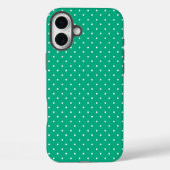 Seamless solid teal polka dot pattern Case-Mate iPhoneケース (裏面)