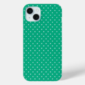 Seamless solid teal polka dot pattern Case-Mate iPhoneケース (裏面)