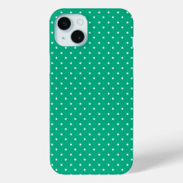Seamless solid teal polka dot pattern iPhone 15 miniケース
