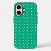 Seamless solid teal polka dot pattern Case-Mate iPhoneケース (裏面)