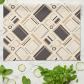 Seamless stationery pattern notebooks rulers キッチンタオル (折り畳み)