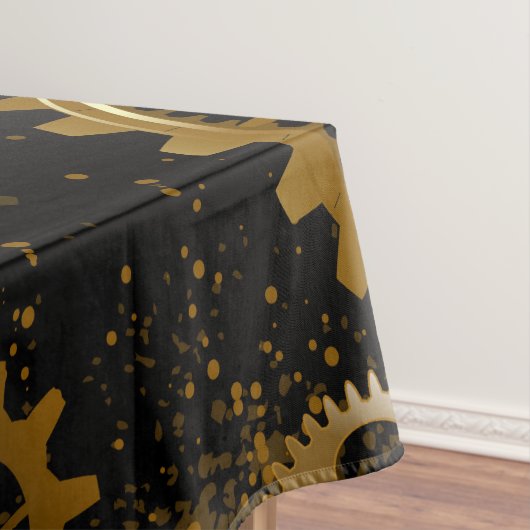 Seamless Steampunk Brass Gears テーブルクロス (インサイチュ)