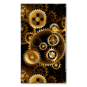 Seamless Steampunk Brass Gears マグネット名刺 (正面縦)