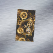 Seamless Steampunk Brass Gears マグネット名刺 (インサイチュ)