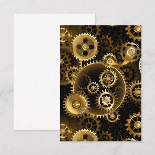Seamless Steampunk Brass Gears 案内状 (正面/裏面)