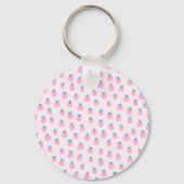 Seamless Strawberry Pattern – Pastel Pink Cute  キーホルダー (裏面)