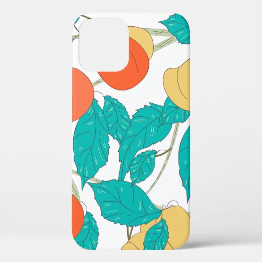 Seamless texture with fruits and leafs Case-Mate iPhoneケース (裏面)