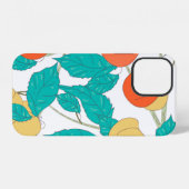 Seamless texture with fruits and leafs iPhoneケース (裏面横)