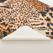 Seamless tiger, leopard and jaguar. Seamless textu シェルパブランケット (3/4)