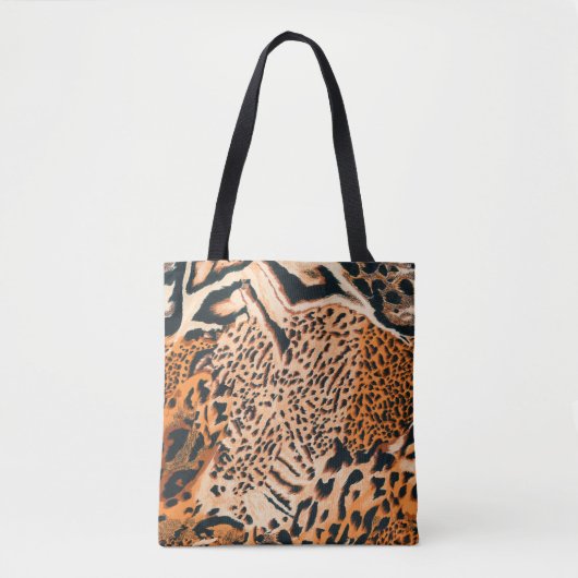 Seamless tiger, leopard and jaguar. Seamless textu トートバッグ (正面)