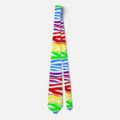 Seamless Tiger Rainbow animal print ネクタイ (正面)