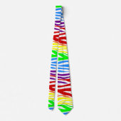 Seamless Tiger Rainbow animal print ネクタイ (裏面)