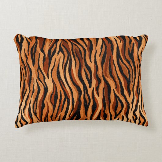 seamless tiger skin pattern. hand drawn アクセントクッション (正面)