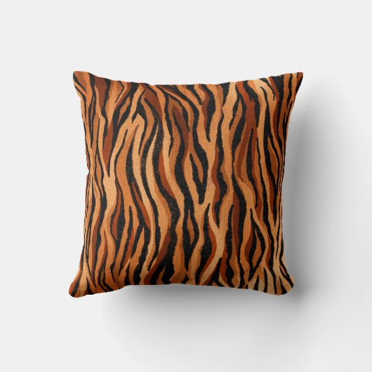 seamless tiger skin pattern. hand drawn クッション (裏面)