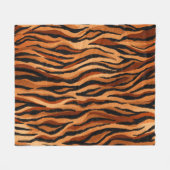 seamless tiger skin pattern. hand drawn フリースブランケット (正面(横))