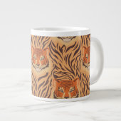 Seamless tiger stripe pattern ジャンボコーヒーマグカップ (正面右)