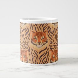 Seamless tiger stripe pattern ジャンボコーヒーマグカップ