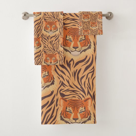 Seamless tiger stripe pattern バスタオルセット (インサイチュ)