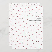 Seamless Tiny Hearts Happy Valentine's Day  シーズンカード (正面/裏面)
