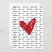 Seamless Tiny Hearts Happy Valentine's Day  シーズンカード (正面/裏面)