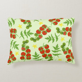 Seamless tomato pattern. Vegetable print. Vintage  アクセントクッション