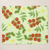 Seamless tomato pattern. Vegetable print. Vintage  シェルパブランケット (正面(横))