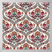 Seamless Traditional Mughalart,pattern,floral,flow ポスター (正面)