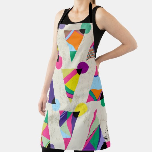 seamless triangle pattern background, hipster retr エプロン (インサイチュ)